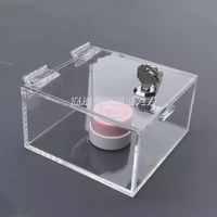 Acryl box mit Cam Lock Deckel Custom Clear Acryl Lock Box Vitrine Abschließbare Acryl Box Vitrinen mit Verschluss deckeln