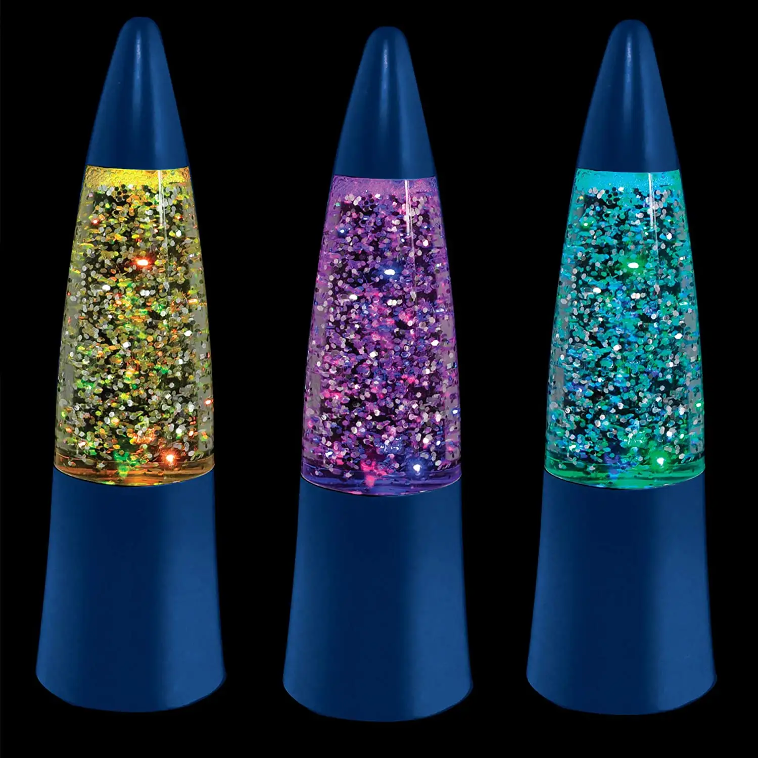 Lâmpada de lava plástica, 2021 mais popular, design moderno, visão e mudança de cor, led, compra, lâmpada de lava, com glitters