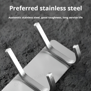 Chất Lượng Cao Nhiệm Vụ Nặng Nề Tường Móc Thép Không Gỉ Dính Quần Áo Móc Phòng Tắm Nhà Bếp Khăn Móc - Product Image 6