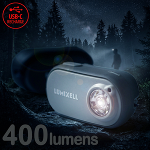 Compact Power 400 Lumen Headlamp With Travel Charging Case For Commuters - Product Image 1