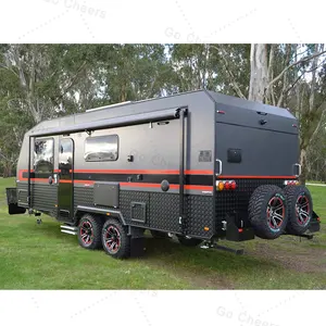 Go Cheers travel camper memperluas AS ganda off road hybrid camper trailer keluarga caravan tiga tingkat ensuite hybrid caravan