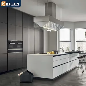 KELEN 2024 isla de cocina gabinete proveedor completo modular moderno muebles de madera gabinete de cocina