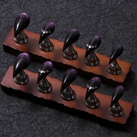 Faux ongles à presser faits main, dégradé noir et rose, motif griffe de dragon, griffes d'animaux, griffe de chat, œil 3D, rouge sang, noir, Halloween effrayant
