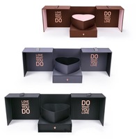Boîte cadeau haut de gamme Magic Cube pour fleurs, Saint-Valentin, anniversaire, surprise, avec double tiroir