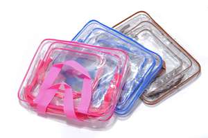 ถุงพลาสติกใสกันน้ำ PVC ราคาถูก ใช้ซ้ำได้ มีซิปแบบสามมิติ สำหรับจัดเก็บ - Product Image 6