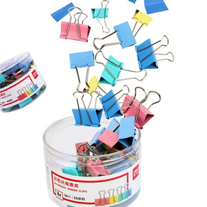 Deli Colored Binder Clips 75mm Large Medium Small Sizes Swallowtail Clips Enhanced Ticket Clips - Product Image 1