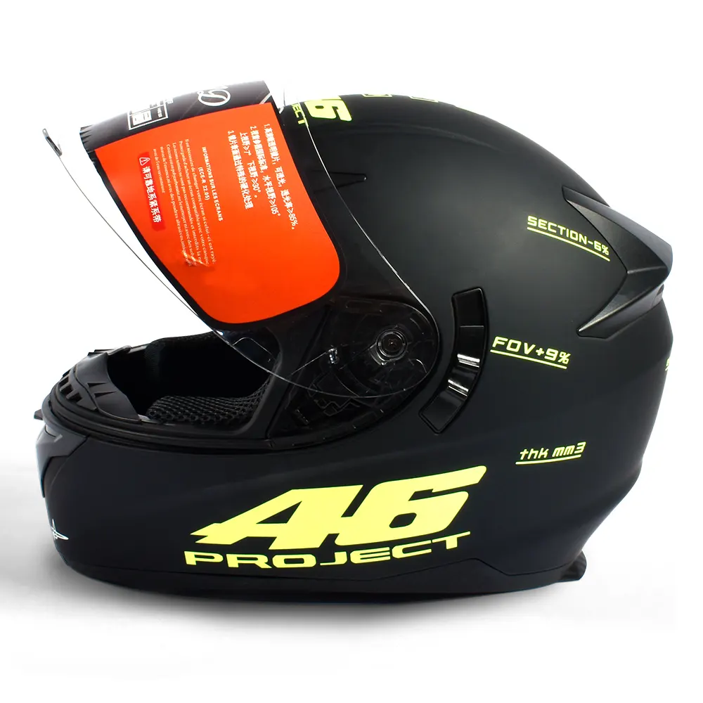 Capacete de corrida abs rosto inteiro, compatível com pinlock, adulto, transparente, para motocross, equitação, capacete