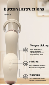 Hot S-Hande Sucking Tongue Licking Vibrating Rod Powerful Vibration Multi-Functional Female Self-Stimulation <b>Vibrator</b> For Couple - Product Image 4
