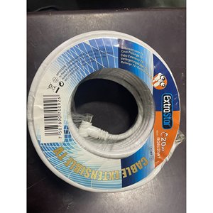 EXTRASTAR CJ24 20 Mts RG6U Antena 75OHM TV Curva Cable Modelo 6RG6U20WT - Product Image 1
