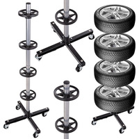 Support de rangement mobile à 4 roues, organisateur de pneus pour atelier de garage, support d'arbre à 4 roues, vente en gros