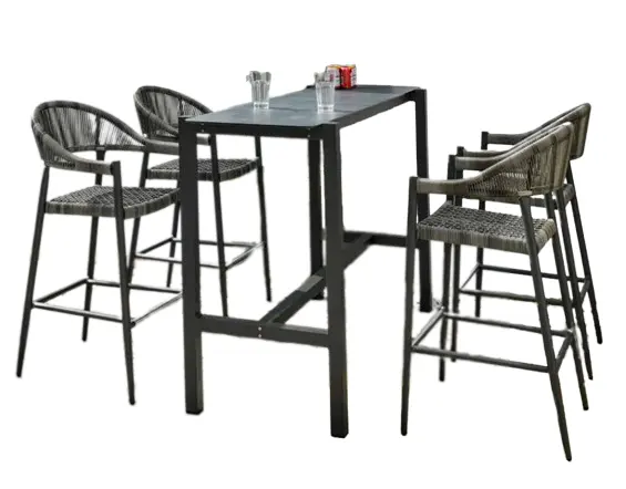 Garden bar table chair high bar stools outdoor chairs and tables