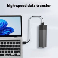 Boîtier M.2 NVMe USB 3.2 Gen2 10Gbps Boîtier SSD sans outil pour adaptateur SSD externe NVMe PCIe M-Key Support UASP Trim