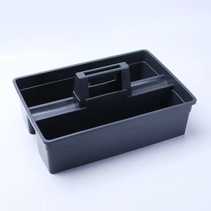 Panier à outils portable en plastique 30L, 2 compartiments, boîte de rangement étanche pour hôtels, restaurants, chariot à outils, bac de tri - Product Image 1