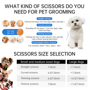 6.5 inch Màu tím Nhật Bản 440C cong xương cá/dày đặc kéo sơn hình kéo vật nuôi chải chuốt kéo thú y - Product Image 5