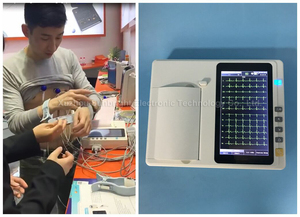 Électrocardiographe professionnel ECG <span class=keywords><strong>3</strong></span> canaux, moniteur EKG numérique portable pour hôpital - Product Image 2
