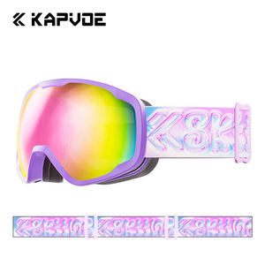 KAPVOE Lunettes de ski pour enfants, double couche, anti-buée, protection UV, taille unique pour enfants - Product Image 4