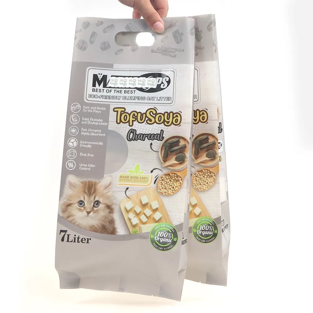 Tùy chỉnh in bán buôn smellproof Ziplock bên miếng vải hình tam giác Pouch nghiền nát khoáng mèo rác bao bì túi