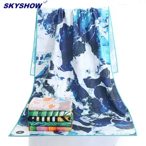 Quick Drying Oversized Custom Print Beach Towel Wholesale Microfiber Beach Towel Waffle Weave Beach Towel