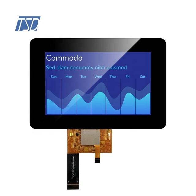 HMI 800x480 5'' lcd touch screen spi interface with flash 5 inch tft lcd module display