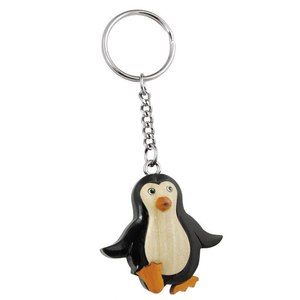 Mini porte-clés pingouin en peluche, breloque animale pour clés et sacs - Product Image 1