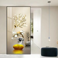 Système de portes coulissantes invisibles en bois massif avec finition miroir, rail en aluminium invisible pour salon – Porte fantôme