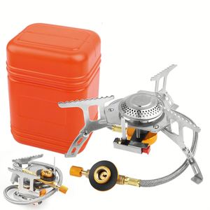 Réchaud de camping portable à gaz avec allumage piézoélectrique pour la cuisine - Product Image 1