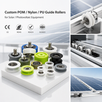 Roue en nylon POM PU recouverte de plastique résistant aux UV pour robot de nettoyage solaire, mécanisme de guidage extérieur