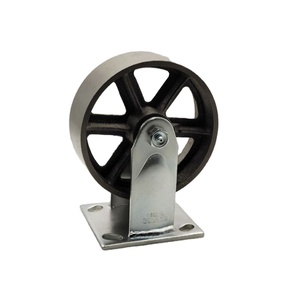 Hochbelastbare <span class=keywords><strong>4</strong></span>, 5, 6, 8 Zoll Gusseisen-Lenkrollen für Öfen, Starre Stahl-Lenkrollen - Product Image 1