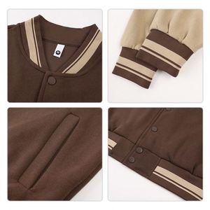 Chaqueta de Béisbol Slim para Hombre con Bordado Personalizado al por Mayor, Chaqueta de Moda Estilo Universitario con Logotipo Personalizado - Product Image 4