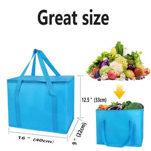 Sac isotherme portable grande capacité pour le déjeuner, sac isotherme pour boissons, sac isotherme non tissé imperméable pour plats à emporter - Product Image 4