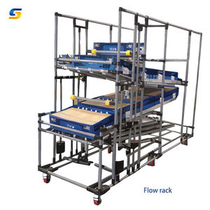 Système d'étagères industrielles personnalisées à flux continu, utilisé dans les ateliers automobiles, les entrepôts pour le transfert et le stockage de composants et de pièces - Product Image 1