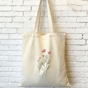 Custom Printed Reusable Cotton <b>Canvas</b> Tote <b>Bag</b> with Zipper for Grocery Shopping - Product Image 1
