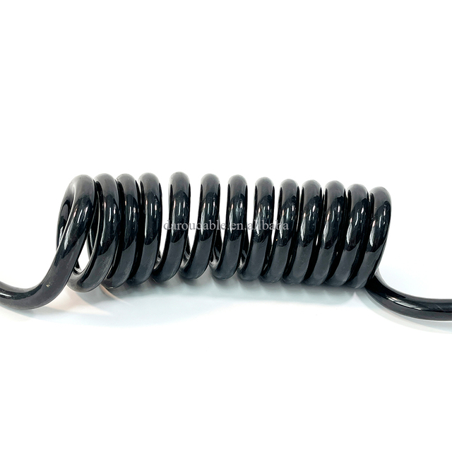 Braided Copper Core 9 Core Spiral Coiled Overhead Rubber Insulated CE ROHS for Grounding Wire Cable for Camera 300/500V