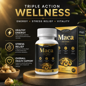 Smhealth Maca Root Complex Capsules 60 Comprimés – Soulagement du Stress Quotidien et Soutien Énergétique pour Hommes - Product Image 4