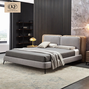 Giường ngủ OKF OEM ODM, khung gỗ nguyên khối, giường đơn, giường đôi, giường cao cấp, giường bọc nệm mới nhất, thiết kế giường cỡ King, Queen. - Product Image 1