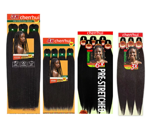 Fornitori di acqua calda imballaggio per espressione treccia 6x 3x Pre stirato parrucche intrecciate per le signore africano trecce parrucca - Product Image 1