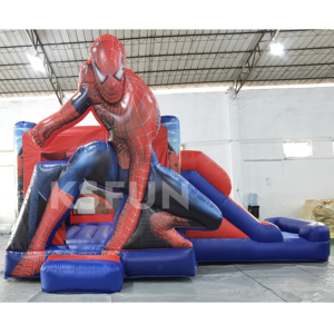 <span class=keywords><strong>Castillo</strong></span> Inflable Comercial Combinado de Spider-Man para Interiores y Exteriores con Tobogán, Brincolines Inflables para Fiestas - Product Image 4