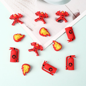 3D Cartoon Bulk Fire Extinguisher Silicone Focal <strong>Beads</strong> for Beaded Pen <strong>Keychain</strong> Rings Necklace Making - Product Image 3