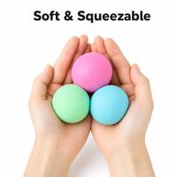 Balles anti-stress en mousse mate, douces au toucher, en vrac, en seau, couleurs assorties, balles anti-stress de bureau