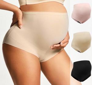 Nuevas bragas de maternidad de cintura alta sin costuras para mujer, calzoncillos cómodos para embarazadas con soporte para el vientre - Product Image 1