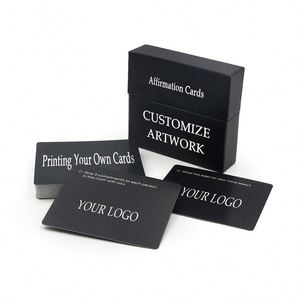 <b>Personalise</b> Custom Luxury Affirmation Card Wooden Stand Motivational Positive Cards - Product Image 3