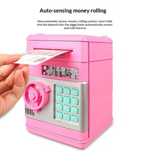 Cross-border Children's Piggy Bank Automatic <b>Roll</b> Money Fingerprint Electric Large Capacity Simulation Deposit Machine Toy - Product Image 4