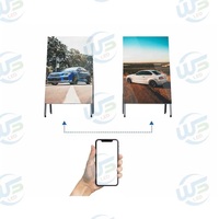 Afficheur LED portable P1.86 à haute luminosité avec boîtier métallique, signalisation numérique sur pied pour environnements extérieurs à forte luminosité
