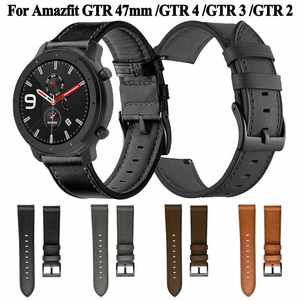 Correas de Reloj de <span class=keywords><strong>Cuero</strong></span> de 20 y 22 mm para Huawei Watch 4/3/GT3/2 Pro, <span class=keywords><strong>Amazfit</strong></span> GTR 4/<span class=keywords><strong>GTS</strong></span> 4 47MM 42MM, Samsung Galaxy Watch 3 4/5/6 - Product Image 2