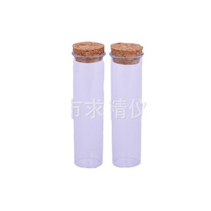 Tubos de Ensayo Qj de 24x45mm y 25x95mm con Tapones de Corcho, Tubos Transparentes de PS para Envasado de Muestras - Product Image 5
