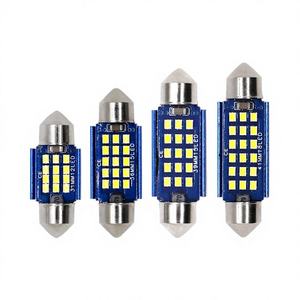 Lot de 10 ampoules LED C10W et C5W blanches 6000K sans erreur 12V pour éclairage intérieur de voiture, avec puce 4014, tailles 31mm, 36mm, 39mm, 42mm - Product Image 1
