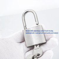 Cadenas de sécurité en acier inoxydable 304 de bonne qualité cadenas chromé étanche de 30mm