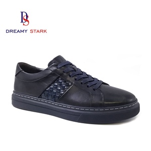 Chaussures de mariage pour hommes en cuir de vache véritable de haute qualité, embossées, tissées, avec logo personnalisé, faites à la main, à lacets, style mode - Product Image 1