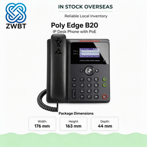 Téléphone IP Poly <span class=keywords><strong>Edge</strong></span> B20, 2 lignes SIP VoIP, téléphone de bureau, écran LCD 2,8 pouces, Gigabit Ethernet PoE, voix HD, haut-parleur duplex intégral, BroadSoft - Product Image 3