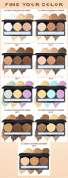 Palette de contour minérale 3-en-1 : Poudre pressée mate, contrôle du sébum, sculpteur de visage, bronzer, estompeur, végétalien, longue tenue, waterproof